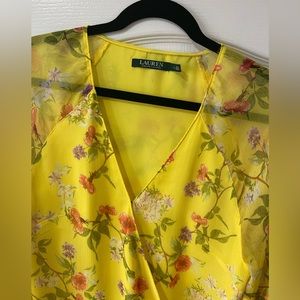Ralph Lauren Yellow Blouse, Size L
